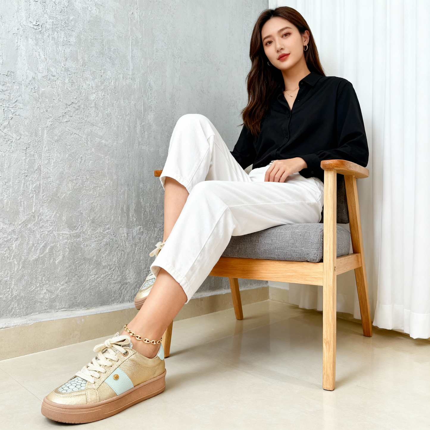 ASIA Zapato de Cuero Chic