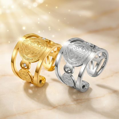 ✨Nuevo Escudo de Protección Fe y Propósito Anillo de San Benito GRATIS NOVENA DE SAN BENITO+ ORACION ESPECIAL DE BENDICION - Patmia