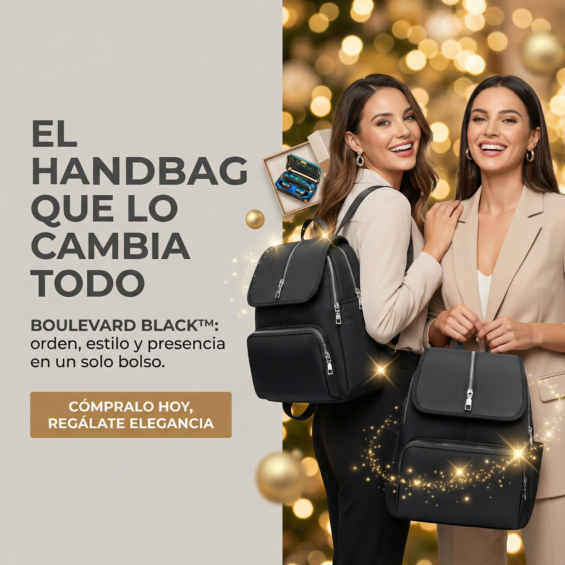 ✨NUEVO BOULEVARD BLACK™ Backpack + AUDIFONOS🔥 de obsequio SUPER COMBO - Patmia