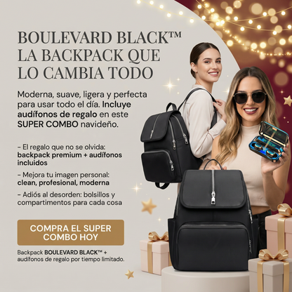 ✨NUEVO BOULEVARD BLACK™ Backpack + AUDIFONOS🔥 de obsequio SUPER COMBO - Patmia