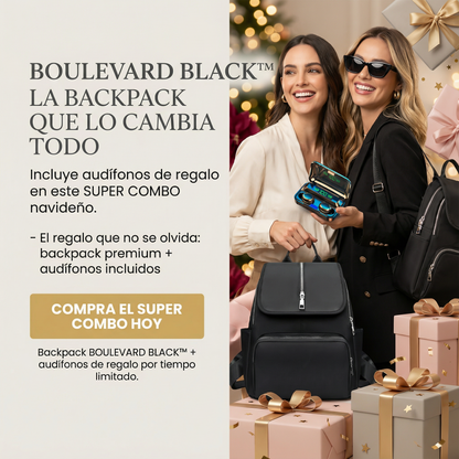 ✨NUEVO BOULEVARD BLACK™ Backpack + AUDIFONOS🔥 de obsequio SUPER COMBO - Patmia