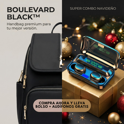 ✨NUEVO BOULEVARD BLACK™ Backpack + AUDIFONOS🔥 de obsequio SUPER COMBO - Patmia