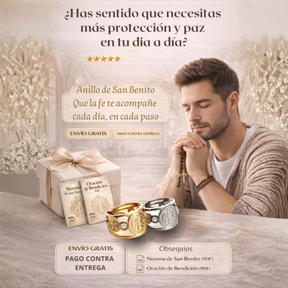 ✨Nuevo Escudo de Protección Fe y Propósito Anillo de San Benito GRATIS NOVENA DE SAN BENITO+ ORACION ESPECIAL DE BENDICION - Patmia