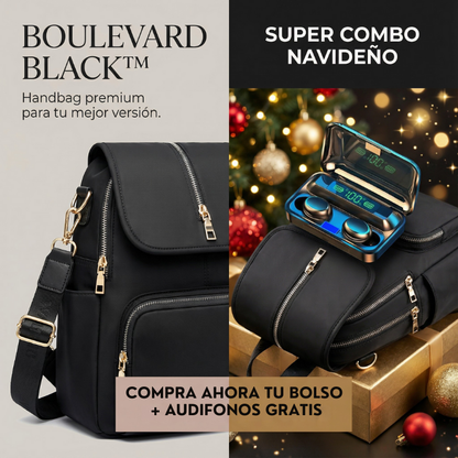 ✨NUEVO BOULEVARD BLACK™ Backpack + AUDIFONOS🔥 de obsequio SUPER COMBO - Patmia