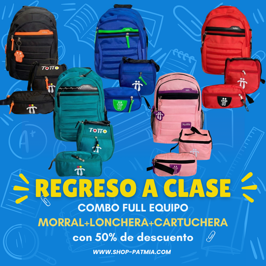 ✨NUEVO COMBO 3 EN 1 FULL EQUIPO PARA EL AÑO ESCOLAR - Patmia